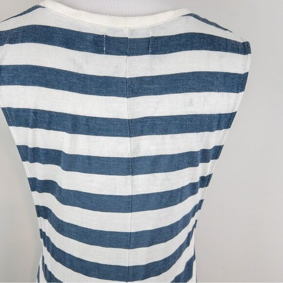 MINKPINK Womens Size XS Maxi Dress Blue White Stripe Sleeveless Jersey Stretch - Picture 7 of 9